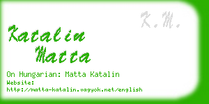 katalin matta business card